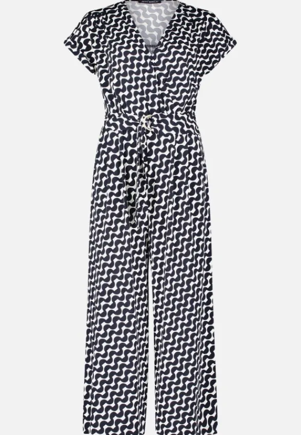 Betty Barclay Jumpsuits|Business Kleidung*Jumpsuit mit Eingrifftaschen Dunkelblau/Weiß