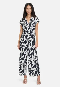 Betty Barclay Jumpsuits*Jumpsuit mit Eingrifftaschen Dunkelblau/Weiß
