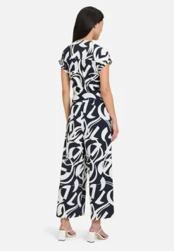 Betty Barclay Jumpsuits*Jumpsuit mit Eingrifftaschen Dunkelblau/Weiß