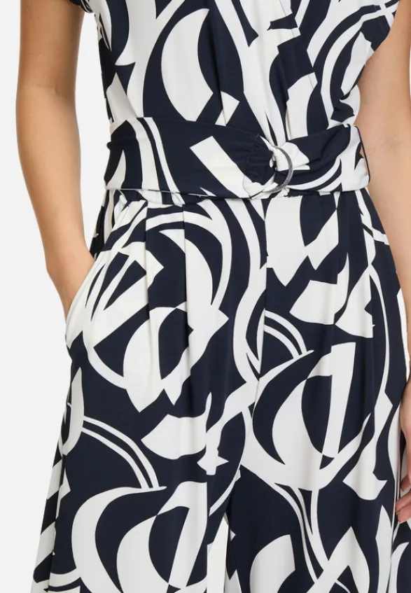 Betty Barclay Jumpsuits*Jumpsuit mit Eingrifftaschen Dunkelblau/Weiß