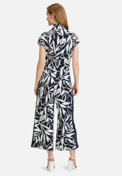 Betty Barclay Jumpsuits*Jumpsuit mit Eingrifftaschen Dunkelblau/Weiß
