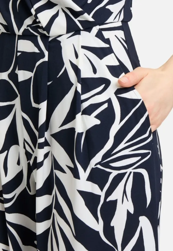 Betty Barclay Jumpsuits*Jumpsuit mit Eingrifftaschen Dunkelblau/Weiß