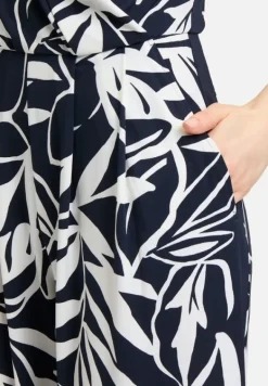 Betty Barclay Festliche Mode*Jumpsuit mit Eingrifftaschen Dunkelblau/Weiß