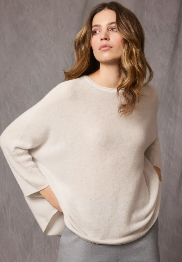 Betty Barclay Strick|Kaschmir*Kaschmir-Pullover mit überschnittenen Ärmeln beige