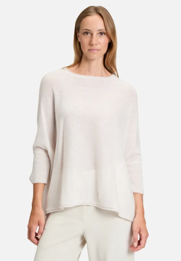 Betty Barclay Strick|Kaschmir*Kaschmir-Pullover mit überschnittenen Ärmeln beige