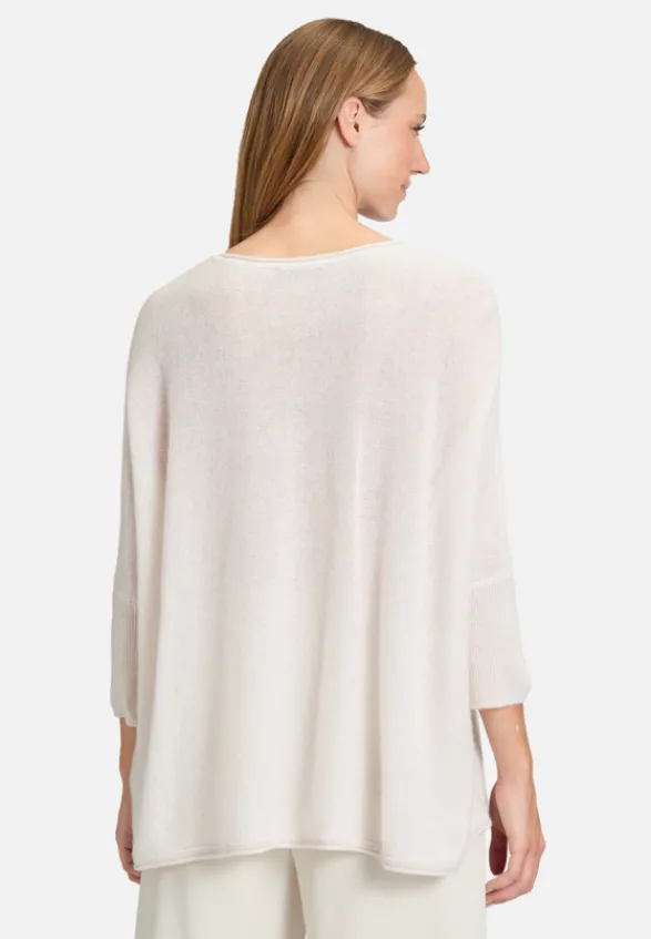 Betty Barclay Strick|Kaschmir*Kaschmir-Pullover mit überschnittenen Ärmeln beige