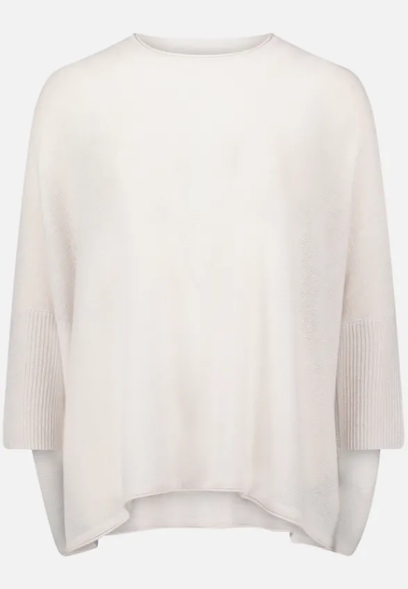 Betty Barclay Strick|Kaschmir*Kaschmir-Pullover mit überschnittenen Ärmeln beige