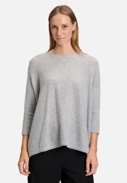 Betty Barclay Strick|Kaschmir*Kaschmir-Pullover mit überschnittenen Ärmeln Light Silver Melange