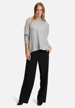 Betty Barclay Strick|Kaschmir*Kaschmir-Pullover mit überschnittenen Ärmeln Light Silver Melange
