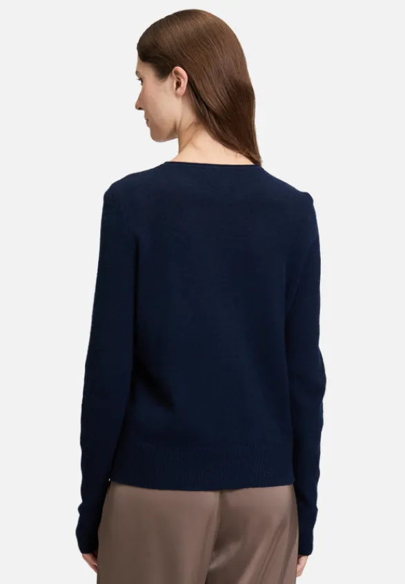 Betty Barclay Strick|Kaschmir*Kaschmir-Pullover mit Rundhalsausschnitt dunkelblau