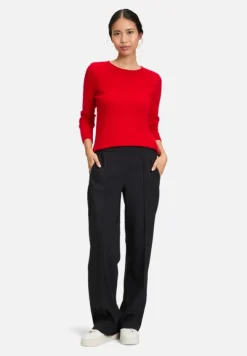 Betty Barclay Strick|Kaschmir*Kaschmir-Pullover mit Rundhalsausschnitt Rot
