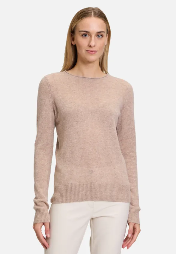 Betty Barclay Strick|Kaschmir*Kaschmir-Pullover mit Rundhalsausschnitt FunghiMelange