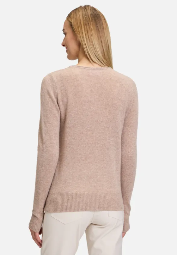 Betty Barclay Strick|Kaschmir*Kaschmir-Pullover mit Rundhalsausschnitt FunghiMelange