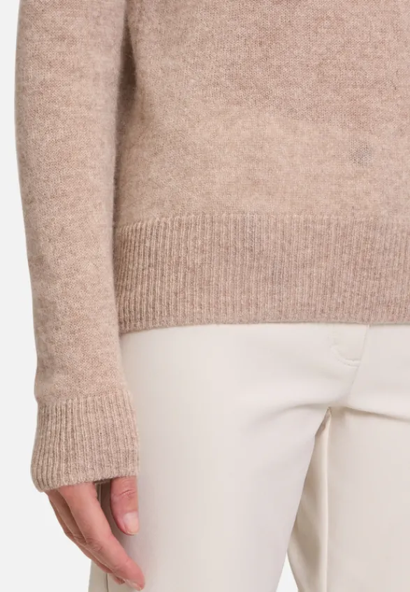 Betty Barclay Strick|Kaschmir*Kaschmir-Pullover mit Rundhalsausschnitt FunghiMelange
