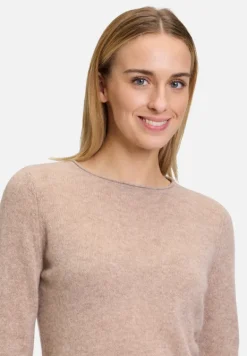 Betty Barclay Strick|Kaschmir*Kaschmir-Pullover mit Rundhalsausschnitt FunghiMelange