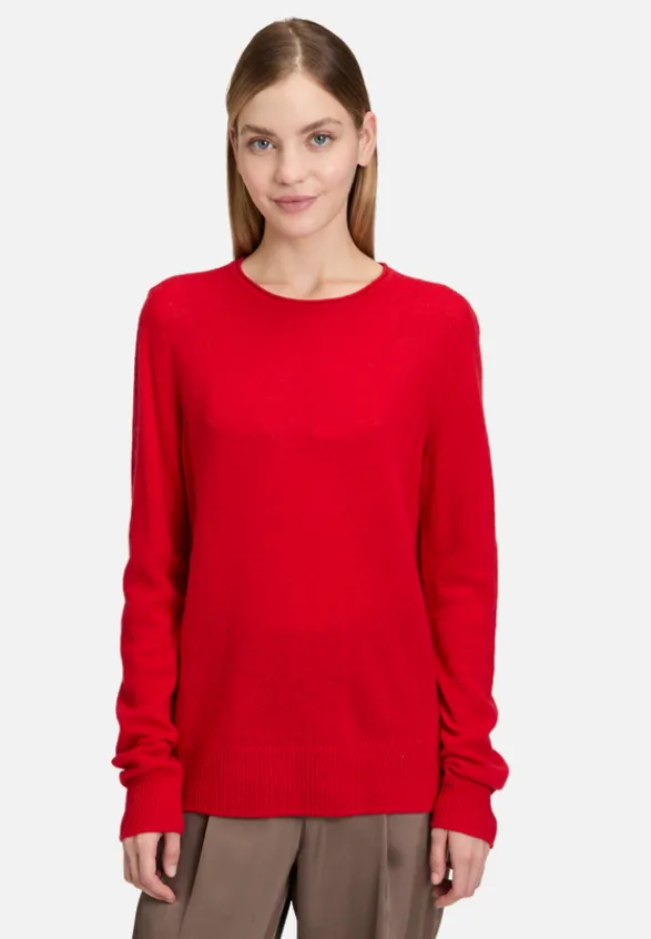 Betty Barclay Kaschmir|Strick*Kaschmir-Pullover mit Rundhalsausschnitt Rot