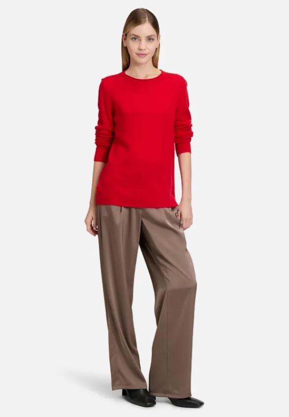 Betty Barclay Kaschmir|Strick*Kaschmir-Pullover mit Rundhalsausschnitt Rot