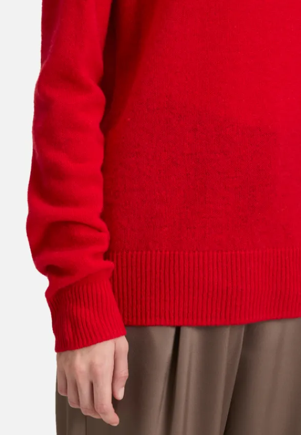 Betty Barclay Kaschmir|Strick*Kaschmir-Pullover mit Rundhalsausschnitt Rot