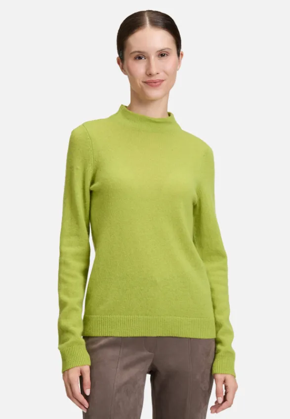 Betty Barclay Strick|Kaschmir*Kaschmir-Pullover mit Stehkragen Fresh Moss