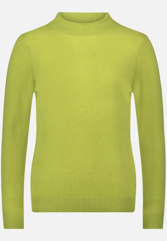 Betty Barclay Strick|Kaschmir*Kaschmir-Pullover mit Stehkragen Fresh Moss