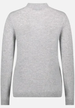Betty Barclay Strick|Kaschmir*Kaschmir-Pullover mit Stehkragen Light Silver Melange