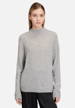 Betty Barclay Basics*Kaschmir-Pullover mit Stehkragen Light Silver Melange