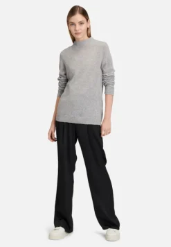 Betty Barclay Basics*Kaschmir-Pullover mit Stehkragen Light Silver Melange