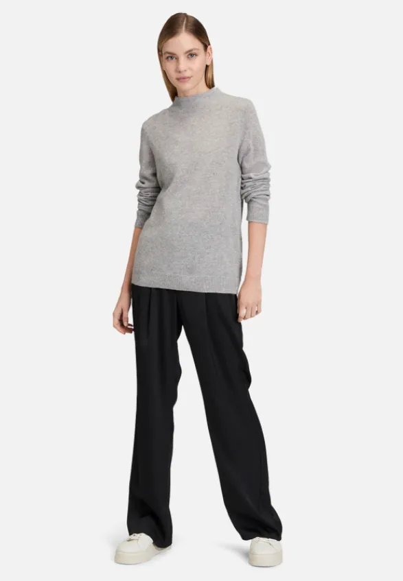 Betty Barclay Basics*Kaschmir-Pullover mit Stehkragen Light Silver Melange