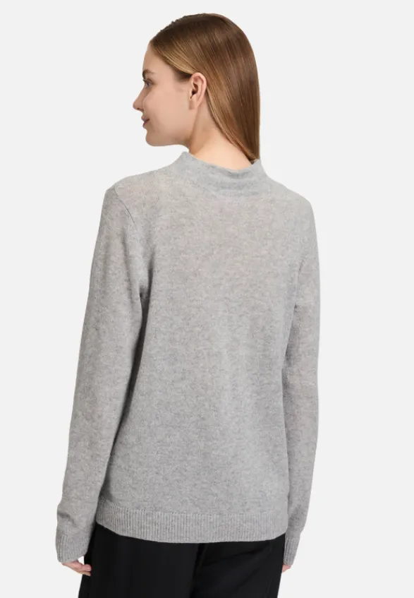 Betty Barclay Basics*Kaschmir-Pullover mit Stehkragen Light Silver Melange