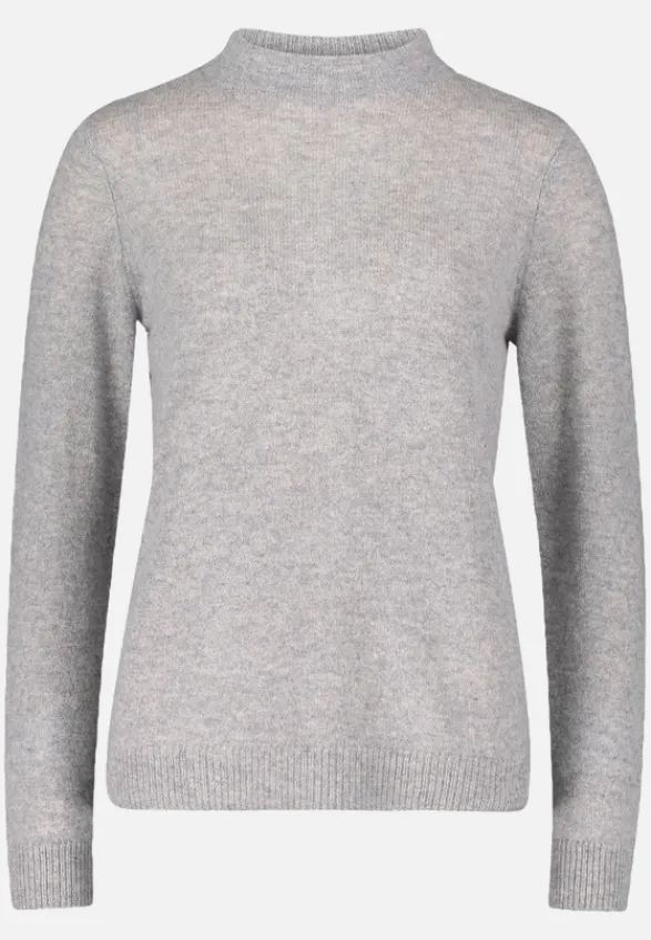 Betty Barclay Basics*Kaschmir-Pullover mit Stehkragen Light Silver Melange