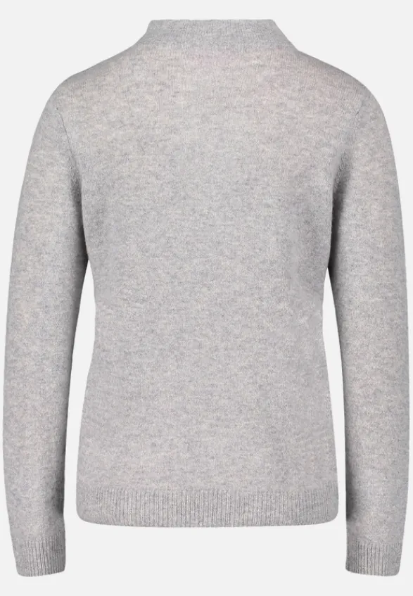 Betty Barclay Basics*Kaschmir-Pullover mit Stehkragen Light Silver Melange