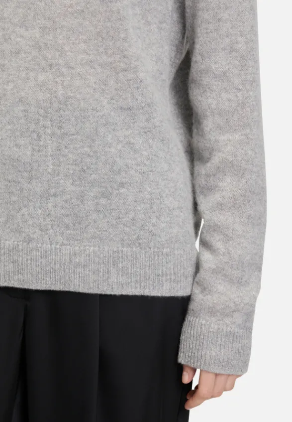 Betty Barclay Basics*Kaschmir-Pullover mit Stehkragen Light Silver Melange