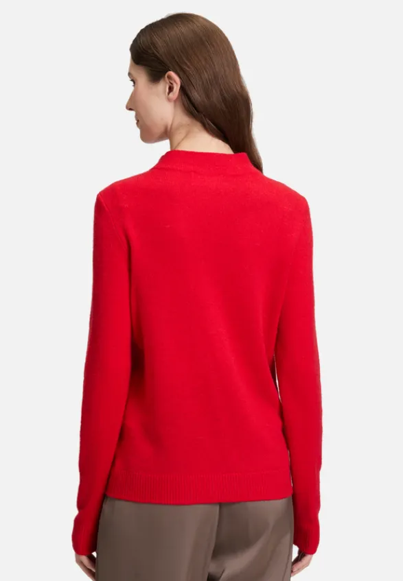 Betty Barclay Basics|Strick*Kaschmir-Pullover mit Stehkragen Rot