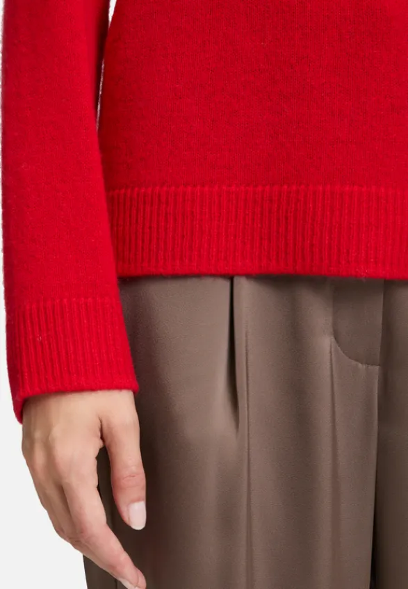 Betty Barclay Basics|Strick*Kaschmir-Pullover mit Stehkragen Rot