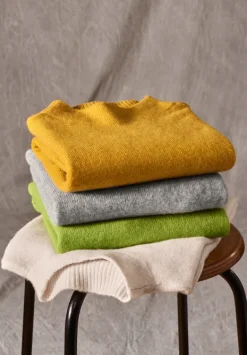Betty Barclay Strick|Kaschmir*Kaschmir-Pullover mit Stehkragen gold