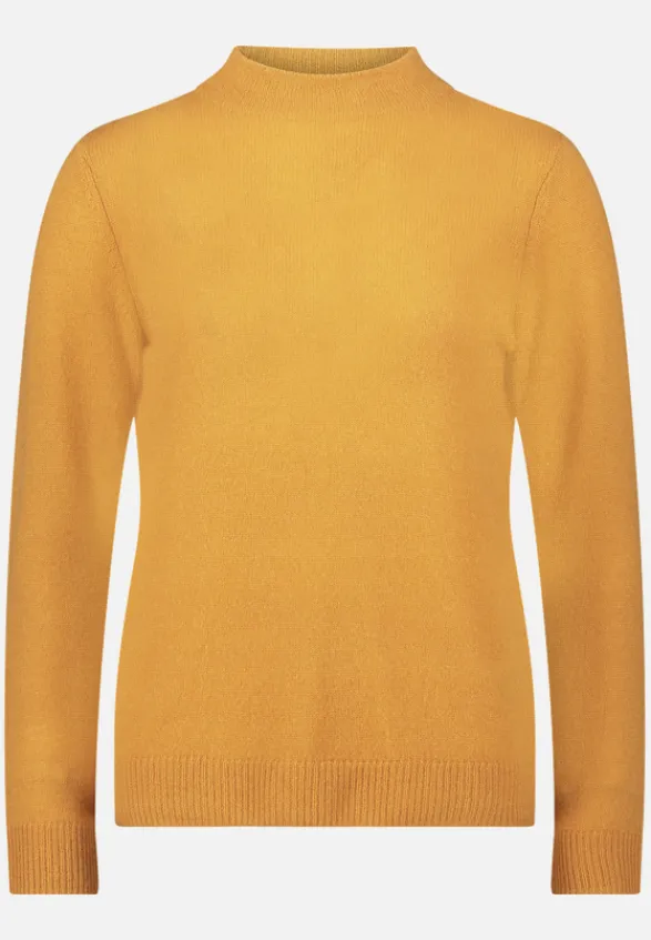 Betty Barclay Strick|Kaschmir*Kaschmir-Pullover mit Stehkragen gold