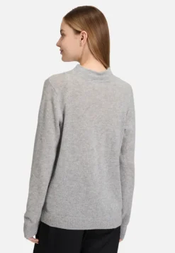 Betty Barclay Strick|Kaschmir*Kaschmir-Pullover mit Stehkragen Light Silver Melange