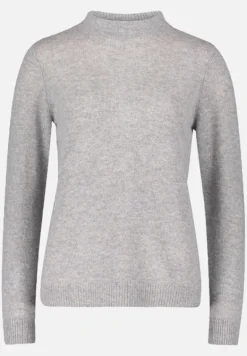 Betty Barclay Strick|Kaschmir*Kaschmir-Pullover mit Stehkragen Light Silver Melange