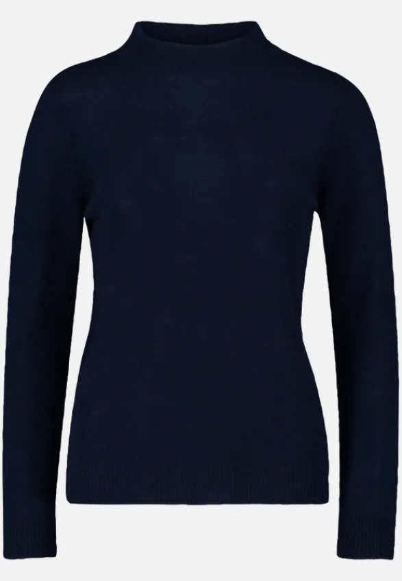 Betty Barclay Basics|Strick*Kaschmir-Pullover mit Stehkragen dunkelblau