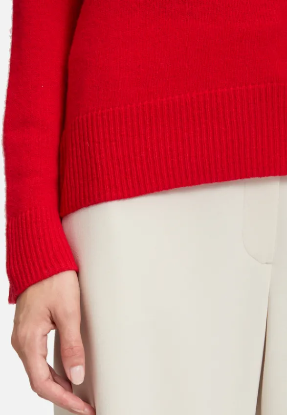Betty Barclay Strick|Kaschmir*Kaschmir-Pullover mit V-Ausschnitt Rot
