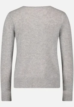 Betty Barclay Strick|Kaschmir*Kaschmir-Pullover mit V-Ausschnitt Light Silver Melange