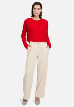 Betty Barclay Festliche Mode|Strick*Kaschmir-Strickjacke mit Rippbündchen Rot