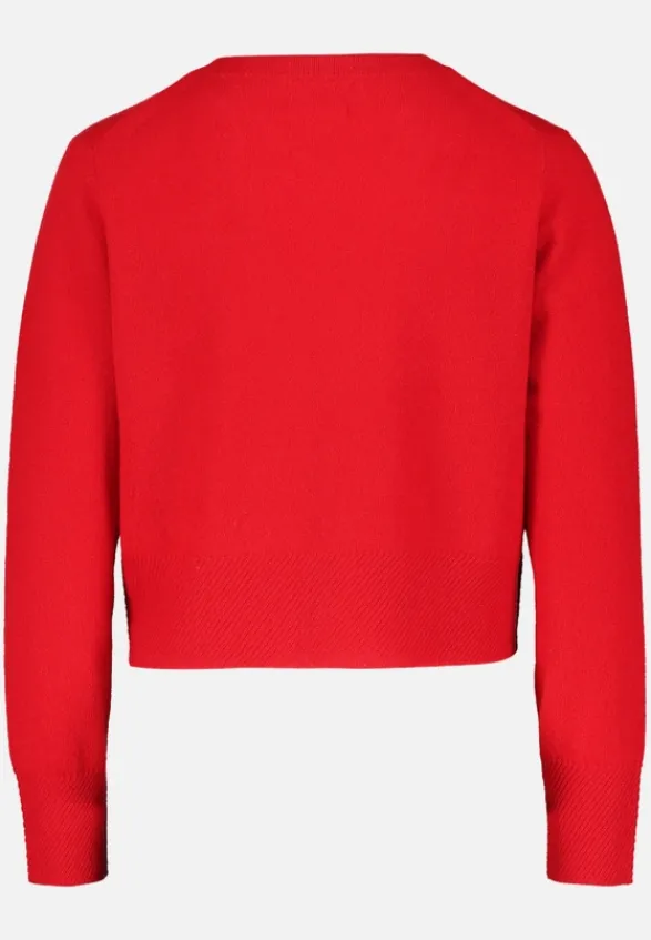 Betty Barclay Festliche Mode|Strick*Kaschmir-Strickjacke mit Rippbündchen Rot