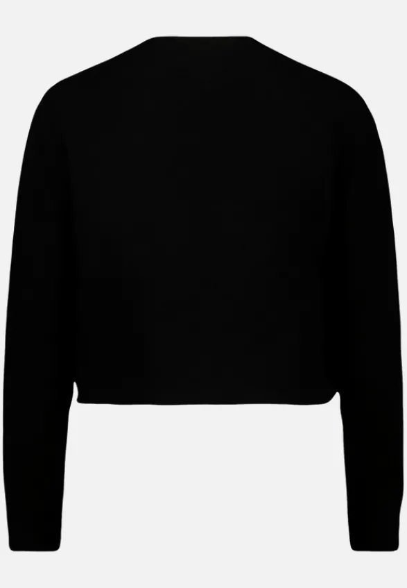 Betty Barclay Festliche Mode|Strick*Kaschmir-Strickjacke mit Rippbündchen Schwarz