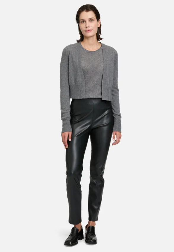 Betty Barclay Festliche Mode|Kaschmir*Kaschmir-Strickjacke mit Rippbündchen Grey Melange