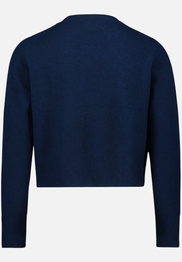 Betty Barclay Festliche Mode|Strick*Kaschmir-Strickjacke mit Rippbündchen dunkelblau