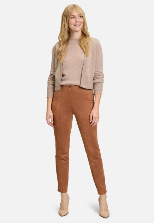 Betty Barclay Festliche Mode|Strick*Kaschmir-Strickjacke mit Rippbündchen FunghiMelange