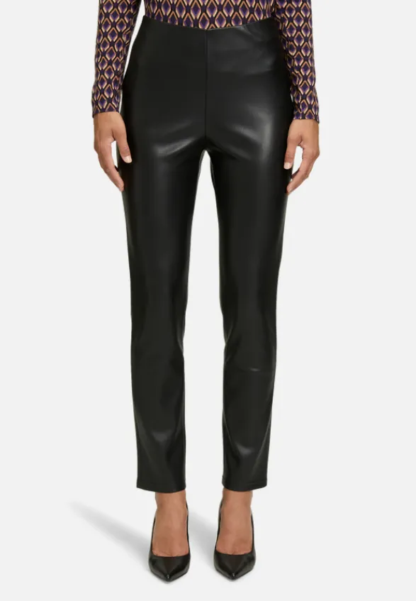Betty Barclay Festliche Mode|Hosen*Kunstleder-Leggings Slim Fit Schwarz