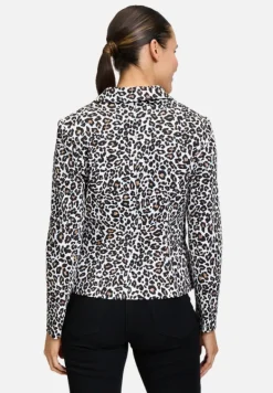Betty Barclay Blazer*Kurzblazer mit Animalprint Weiß/Schwarz