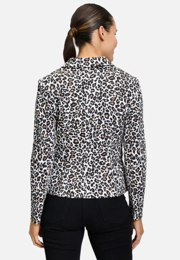 Betty Barclay Blazer*Kurzblazer mit Animalprint Weiß/Schwarz